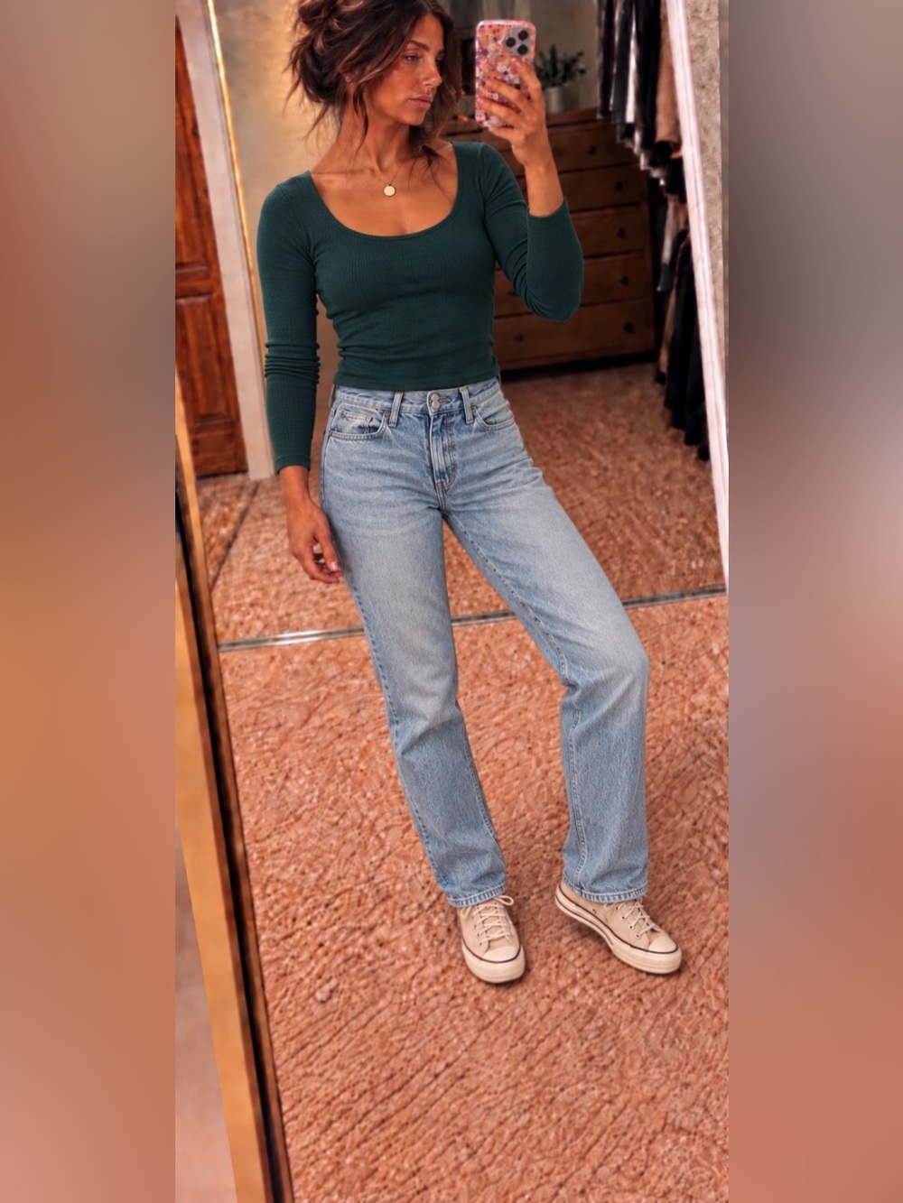 Frame Classic High-Rise Straight Leg Women’s Jeans - Light Blue